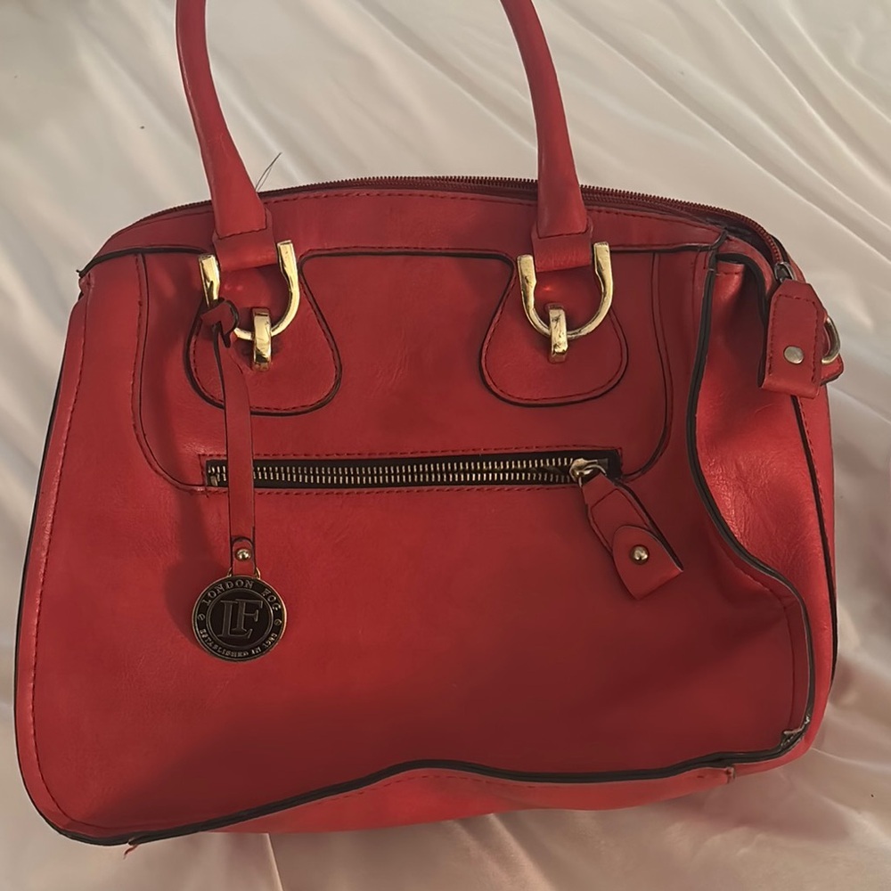London Fog Deep Orange Handbag - Picture 6 of 7